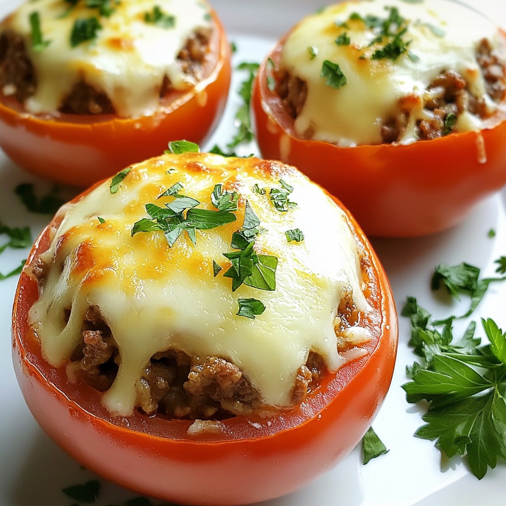 Affordable Ground Beef Stuffed Tomatoes Savory Delight