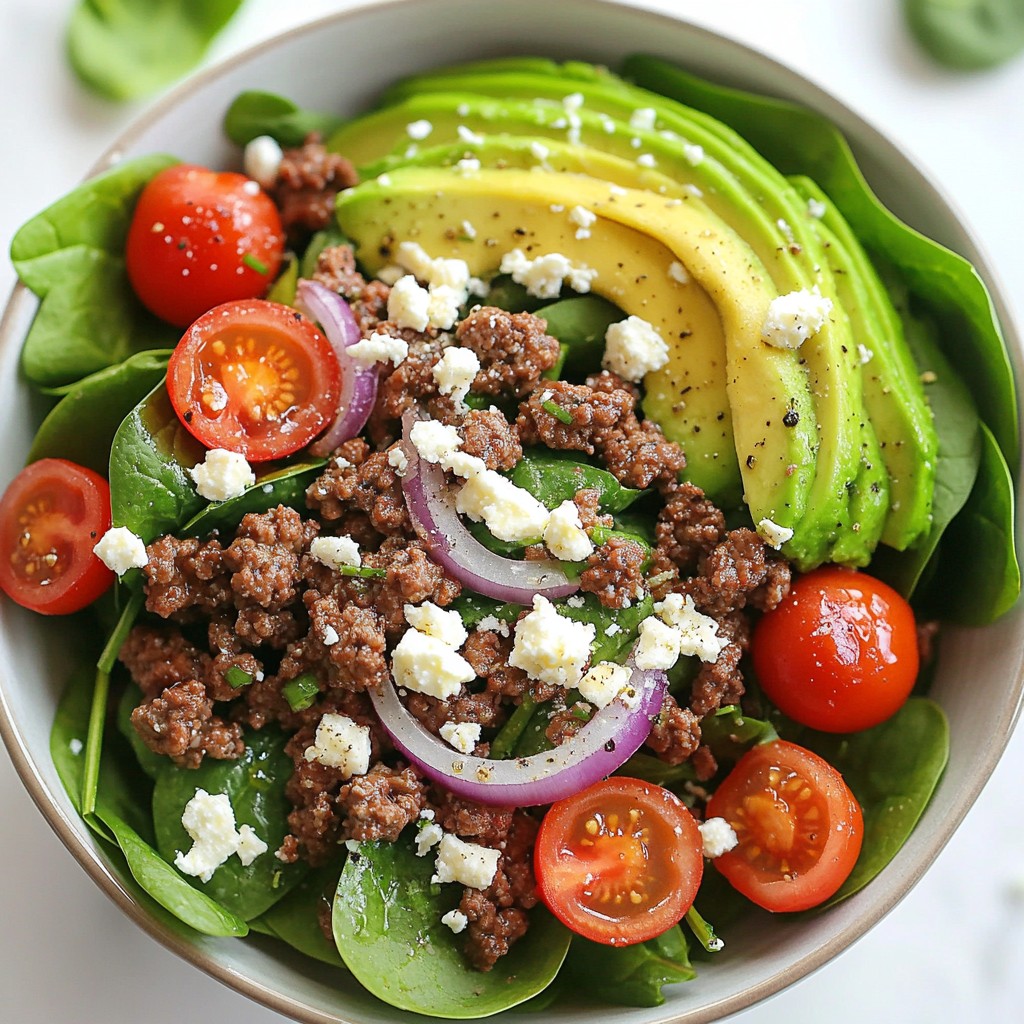 Quick Beef and Spinach Salad Bowl for a Fresh Meal