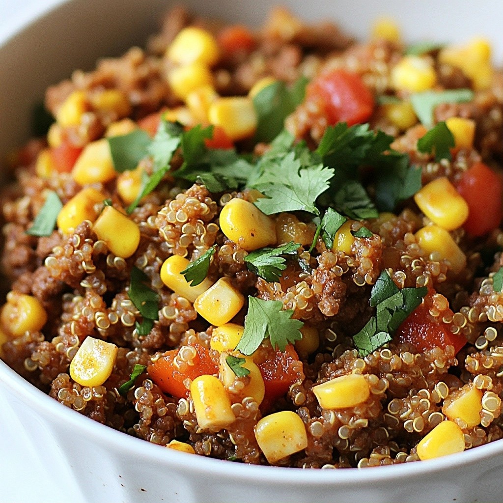 Ground Beef and Quinoa Skillet Simple and Healthy Meal