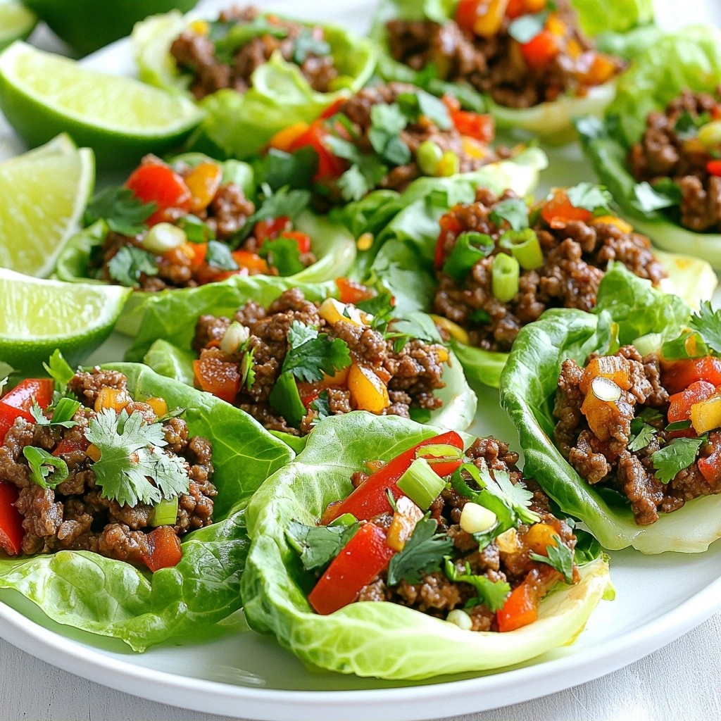 Speedy Beef Lettuce Wraps with Ginger Delight
