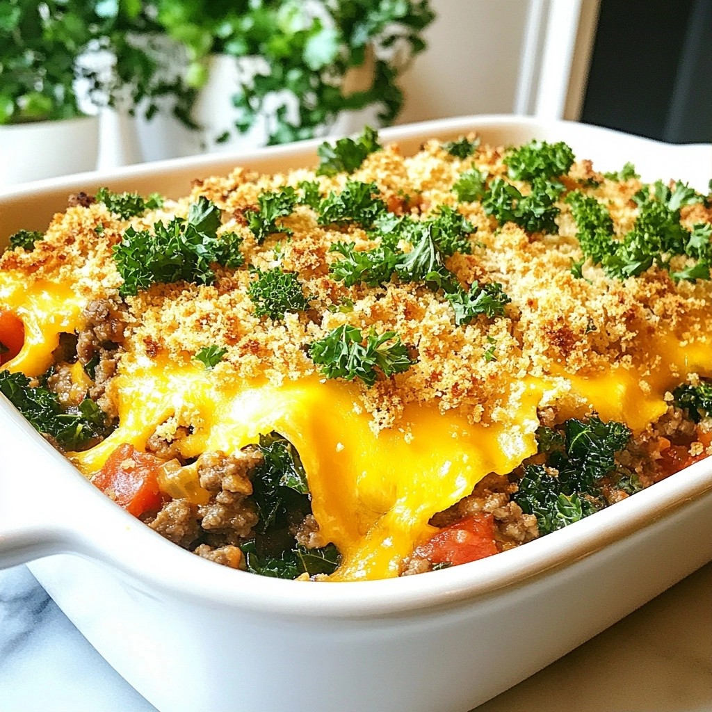 Savory Ground Beef and Kale Casserole Delight
