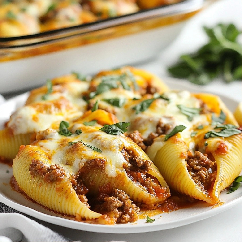 Satisfying Ground Beef and Cheese Stuffed Shells Recipe
