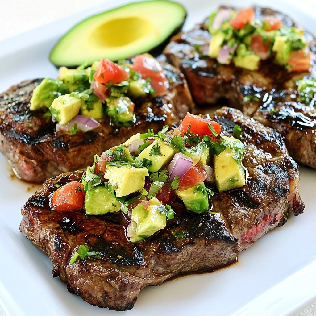 Grilled Steak Recipes with Avocado Salsa Delight