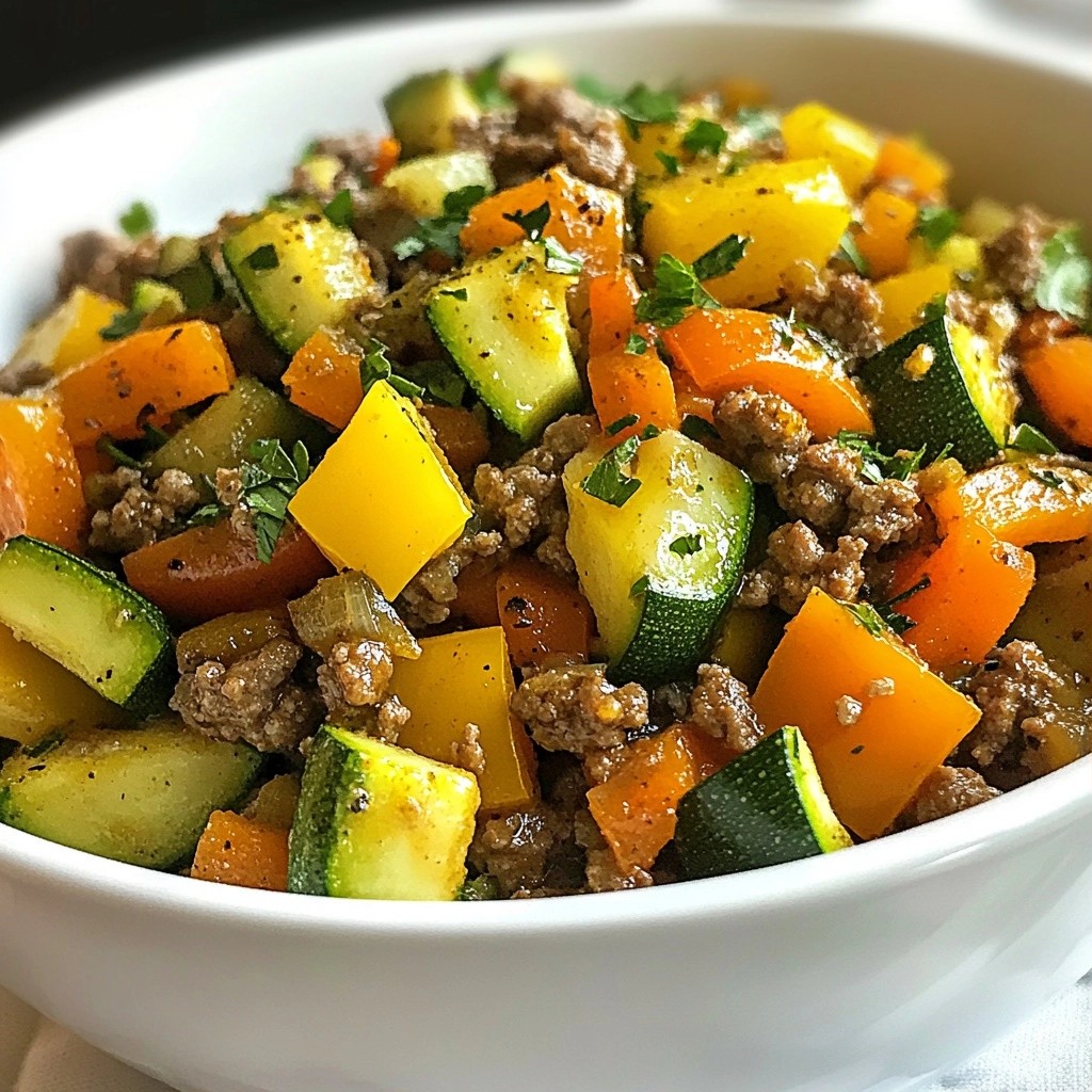Savory Ground Beef and Mixed Vegetable Medley Delight
