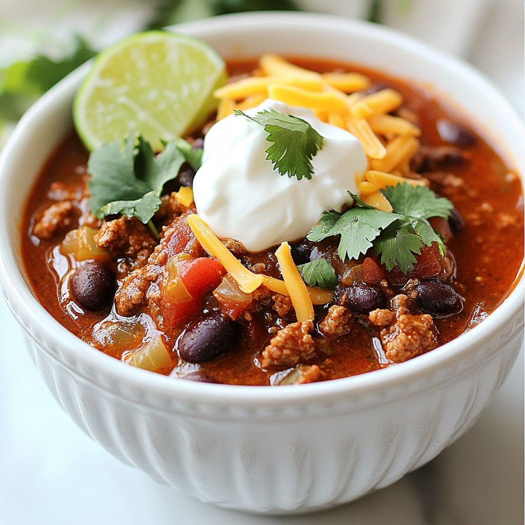 Ground Beef and Black Bean Chili Tasty and Hearty Dish