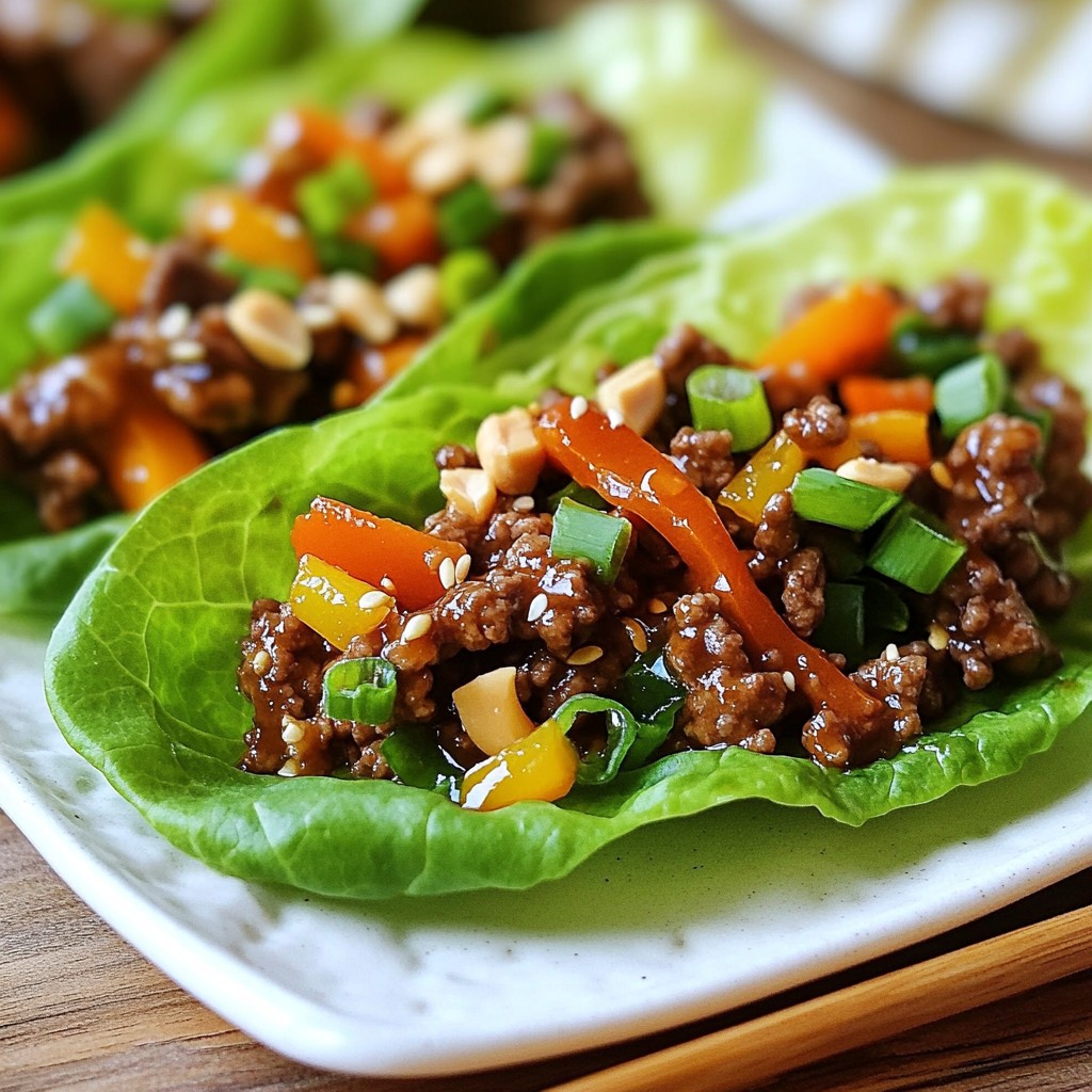 Quick Beef Lettuce Wraps with Hoisin Sauce Delight