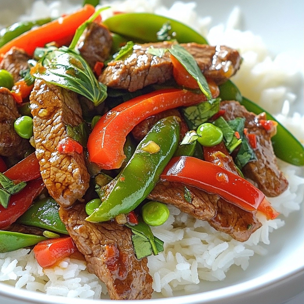 Beef and Basil Stir-Fry with Chili Garlic Sauce Delight