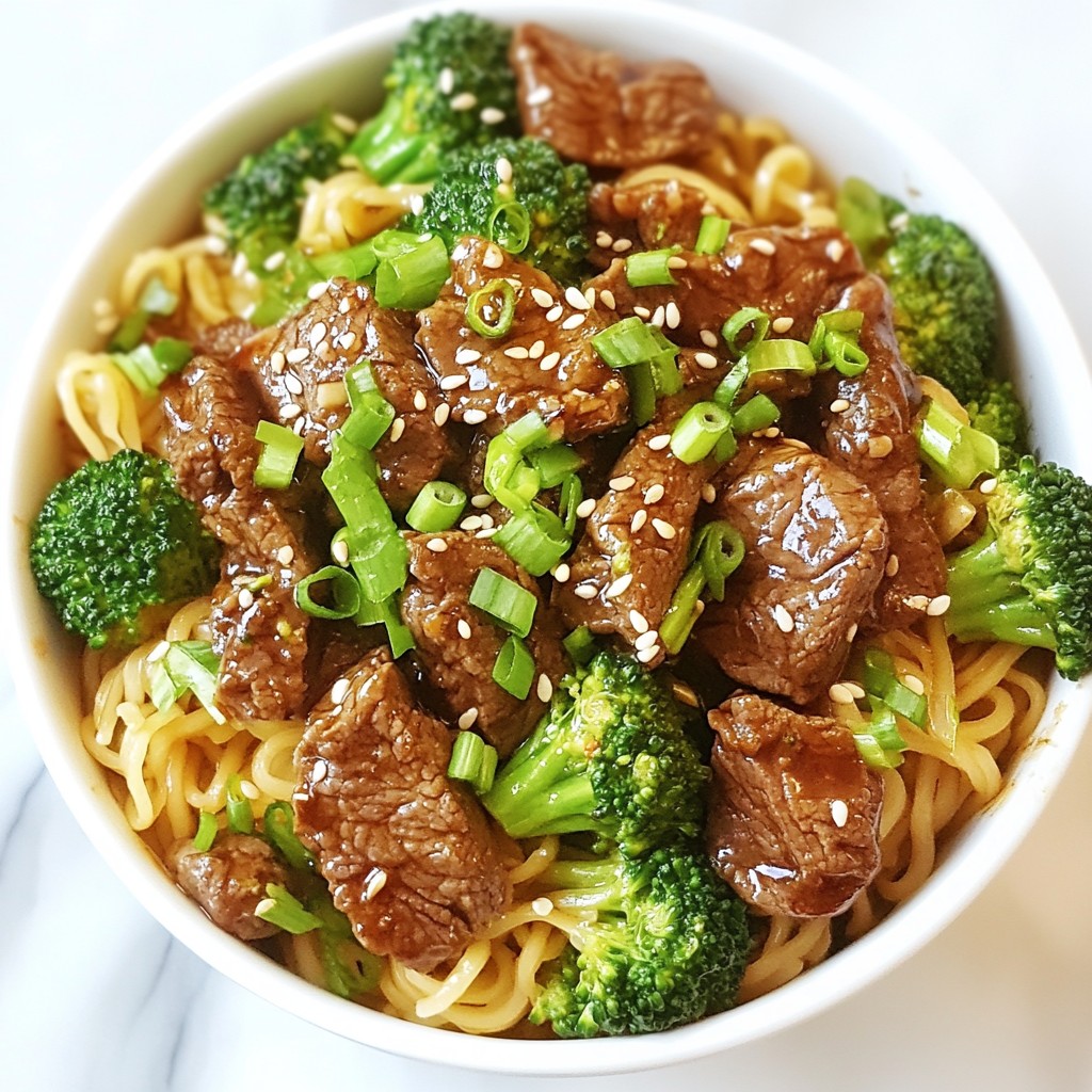 Speedy Beef and Broccoli Noodle Bowl Tasty Weeknight Meal