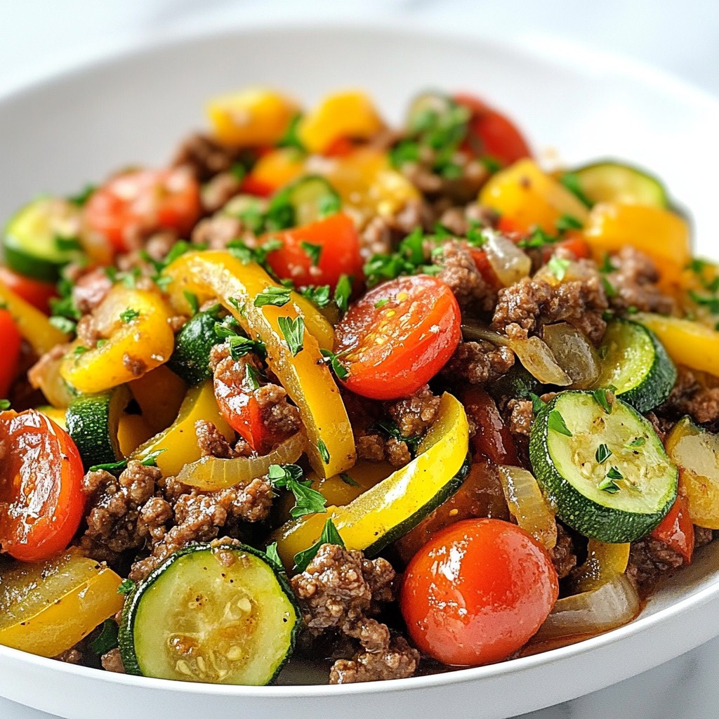 Speedy Beef and Veggie Skillet Quick and Tasty Meal