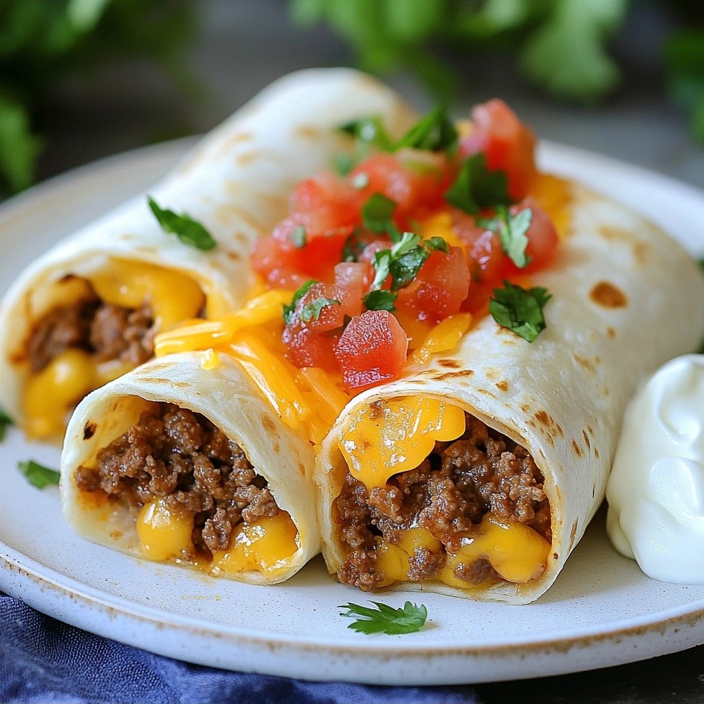 Quick Beef Burritos with Fresh Salsa Tasty Meal Idea