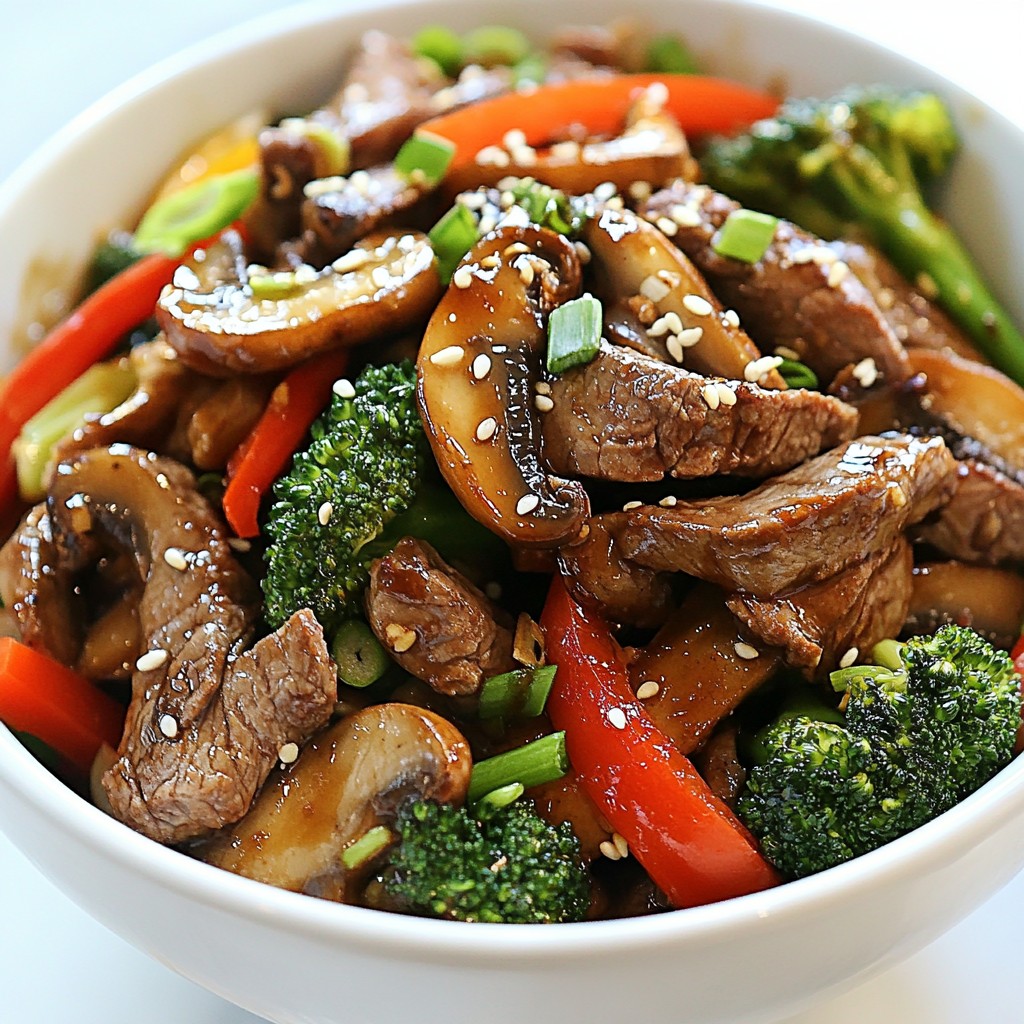 Quick Beef and Mushroom Stir-Fry Flavorful Delight