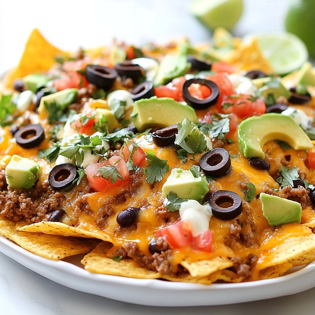 Loaded Ground Beef Nacho Platter Deliciously Easy Creation