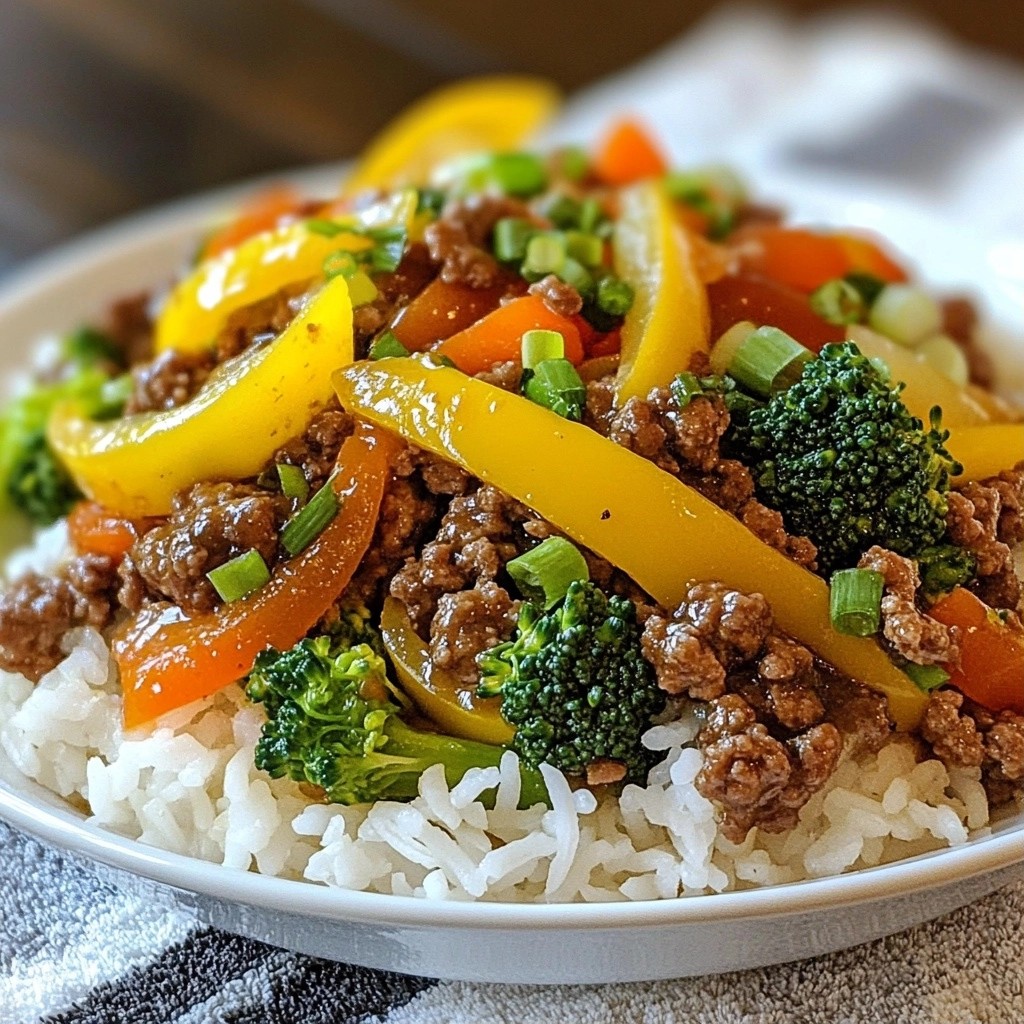 Lemon Ginger Ground Beef Stir-Fry Quick Meal Idea