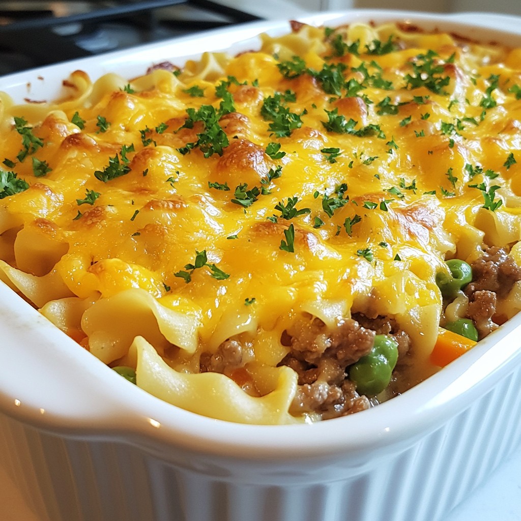 Cheesy Beef Noodle Casserole Delight Comfort Meal