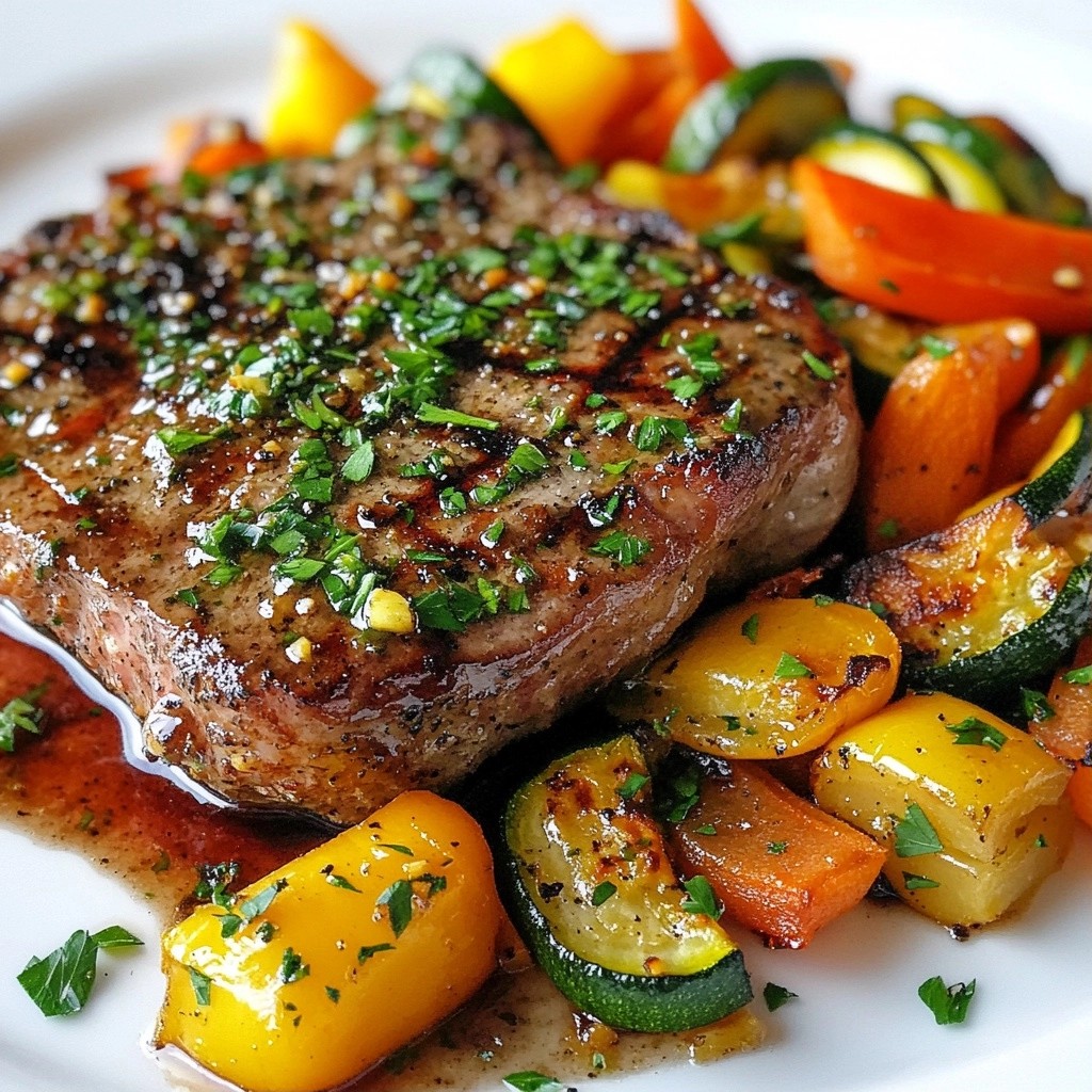 Spiced Herb Crusted Steak Recipes with Veggies Delight