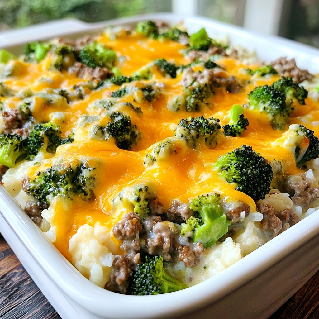 Creamy Beef and Broccoli Casserole Easy Dinner Idea