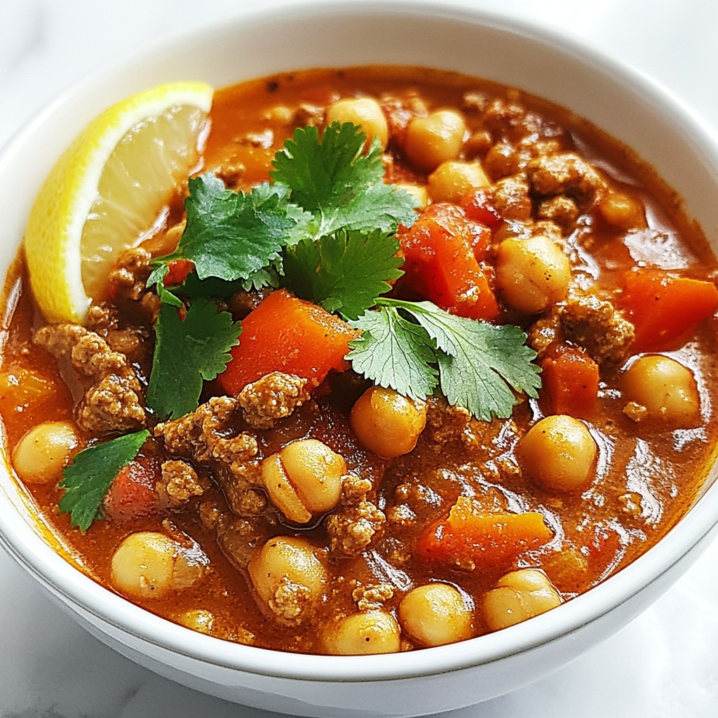 Ground Beef and Chickpea Moroccan Stew Flavor Boost