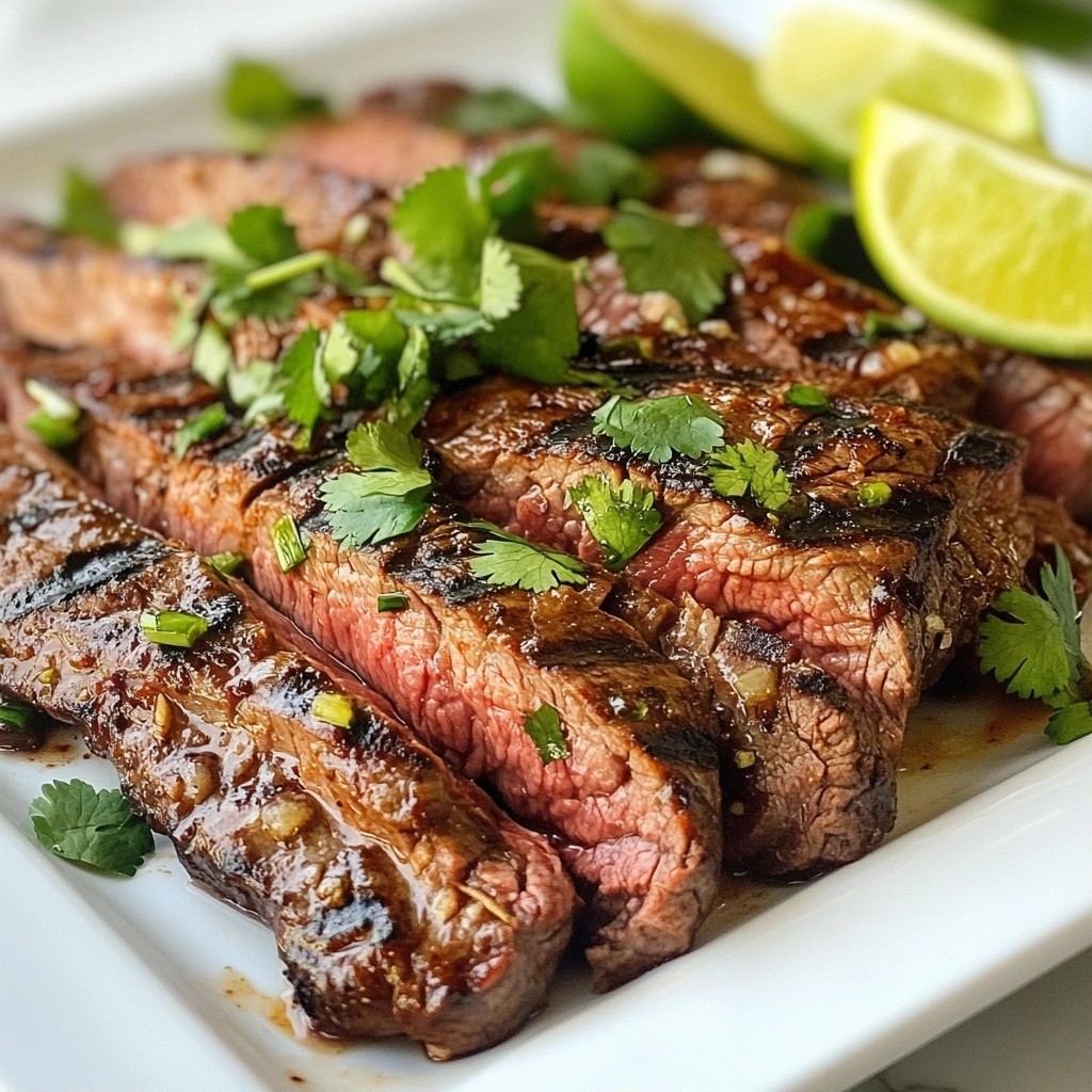Tangy Grilled Lime and Cilantro Steak Delight