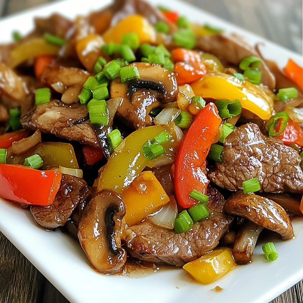 Pepper Steak Recipes with Mushrooms Tasty and Simple
