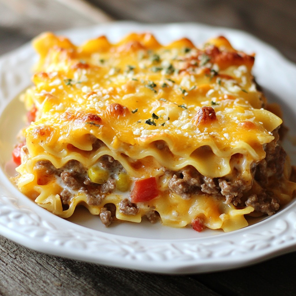 Cheesy Beef Noodle Casserole Delight Simple Recipe