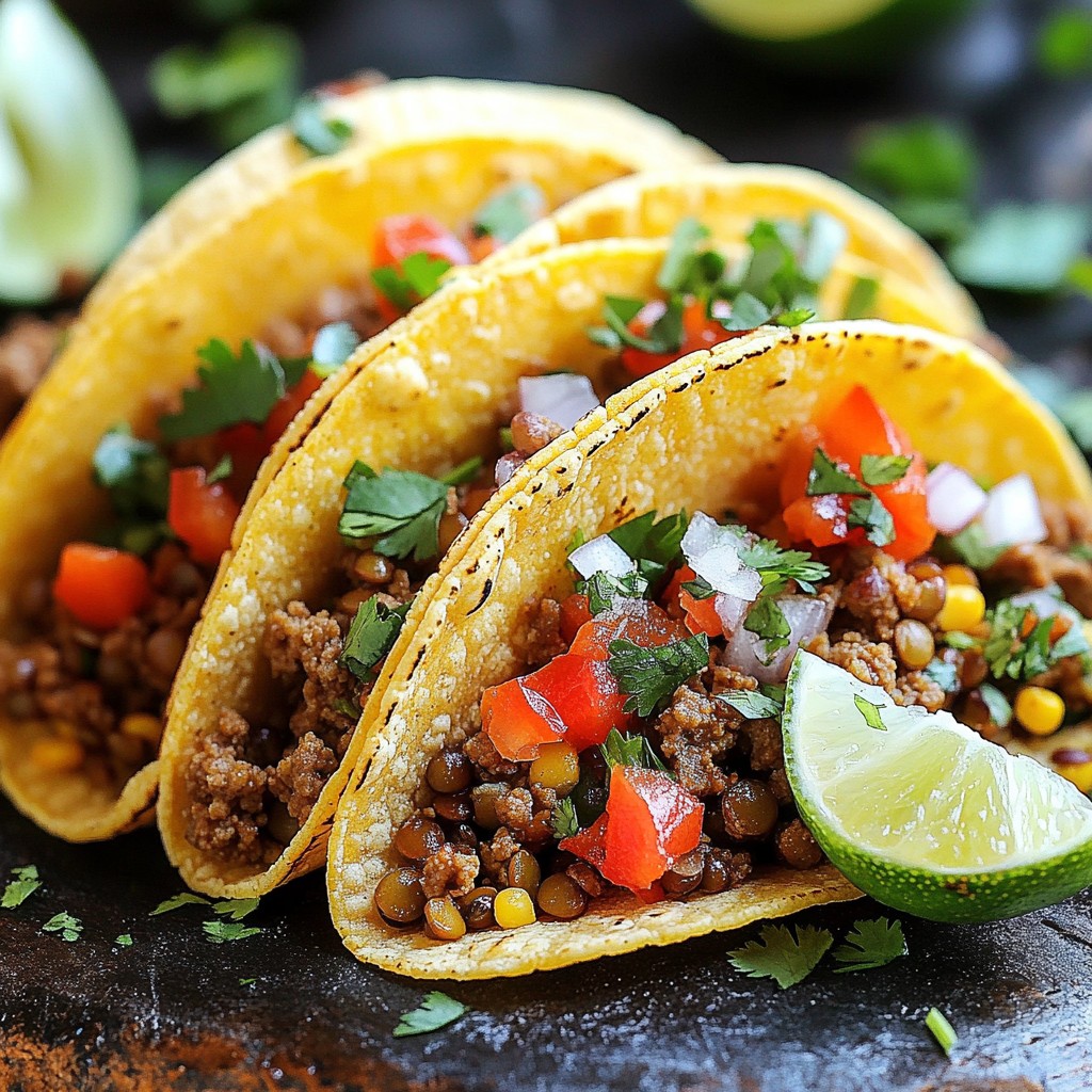 Savory Ground Beef and Lentil Tacos Recipe Guide