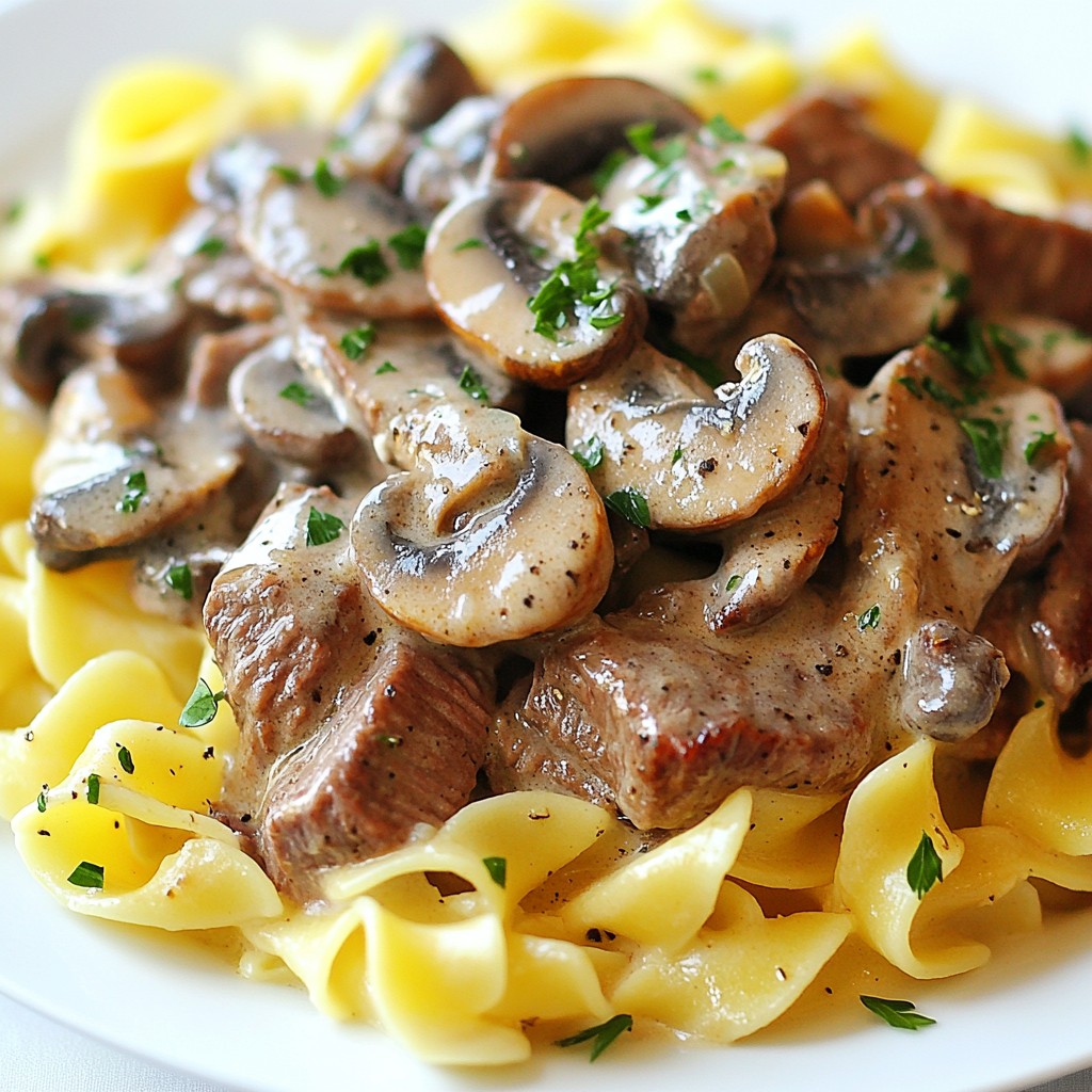 One-Pan Quick Beef Stroganoff Easy and Flavorful Meal