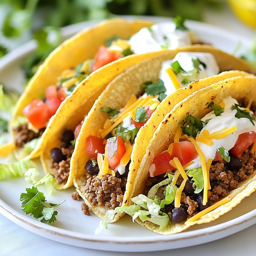 Affordable Ground Beef and Bean Tacos Delight