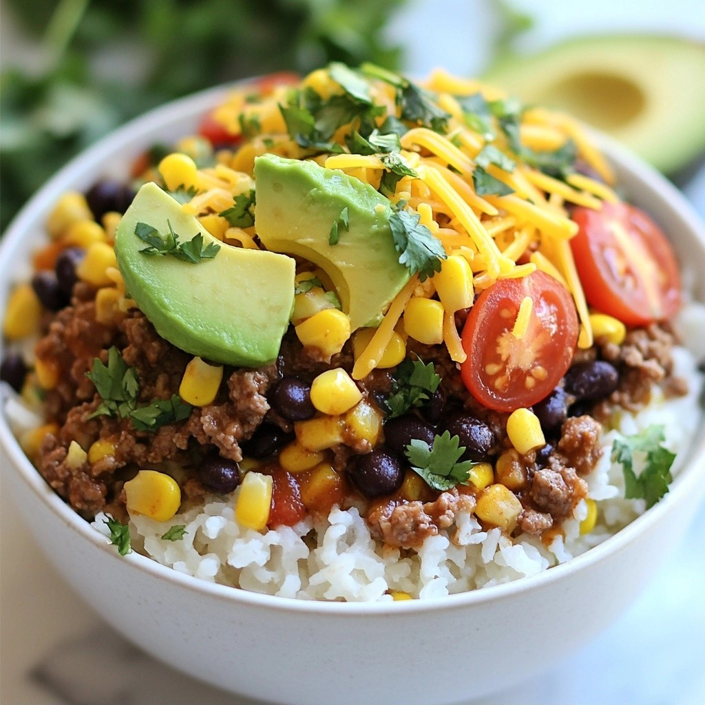 Zesty Beef and Bean Burrito Bowls Quick Meal Idea