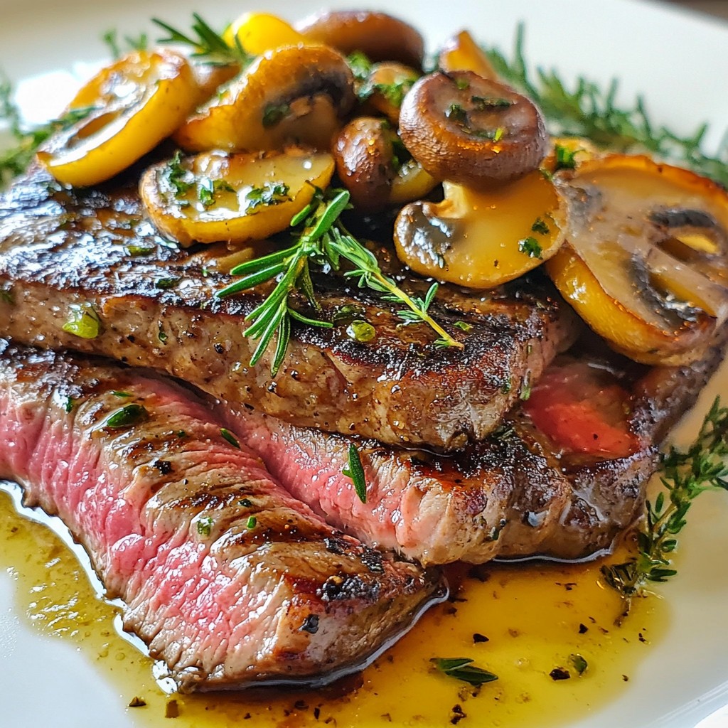 Garlic Butter Steak Recipes with Mushrooms Delight