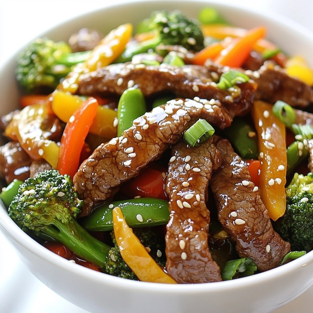 Crispy Sesame Beef Stir Fry with Veggies Delight