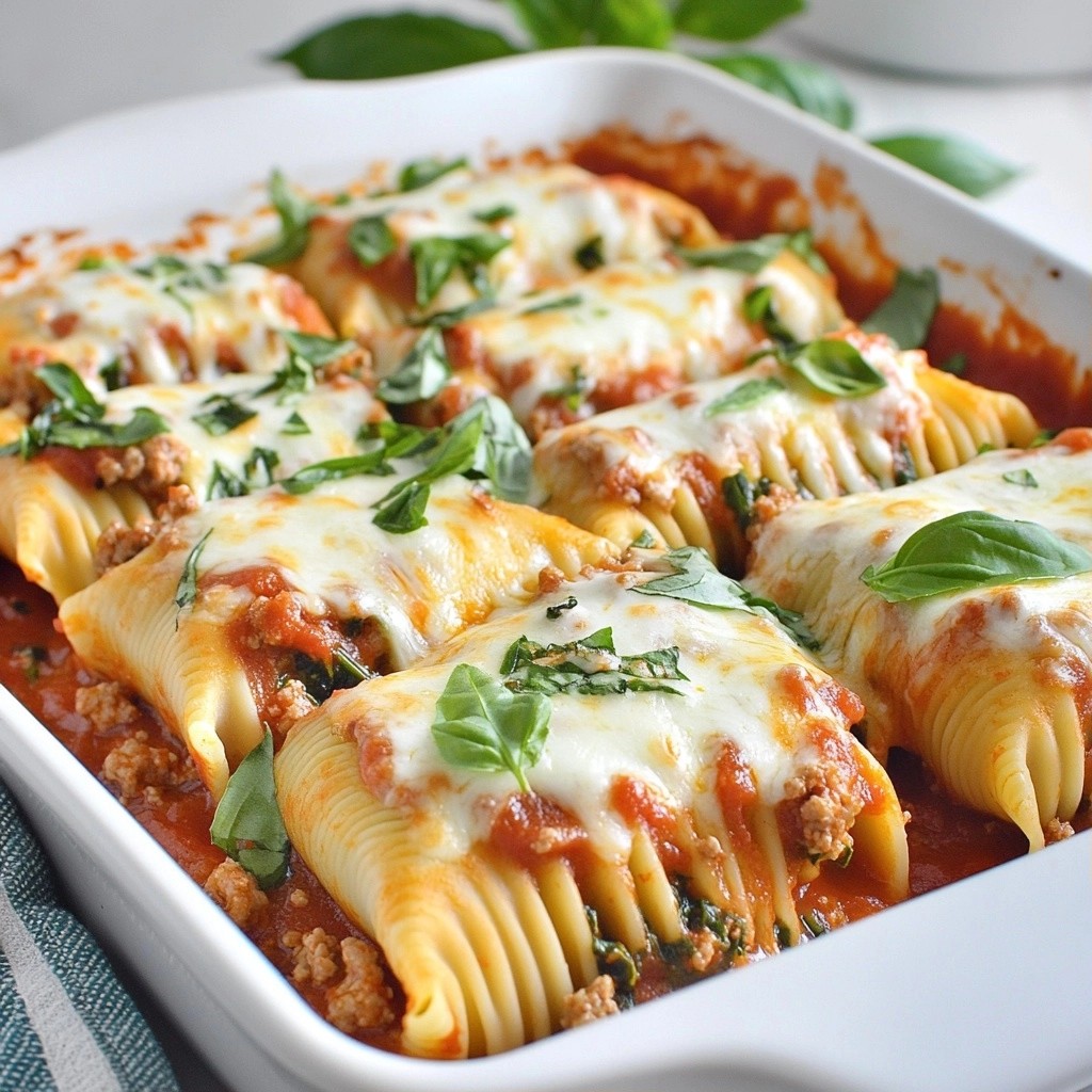Ground Beef and Spinach Manicotti Hearty and Simple