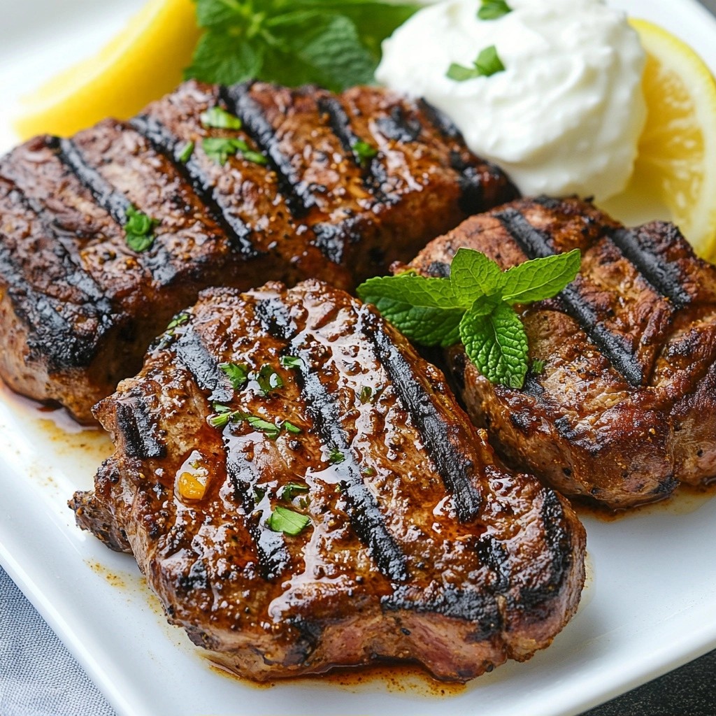 Grilled Moroccan Steak Recipes with Mint Yogurt Delight