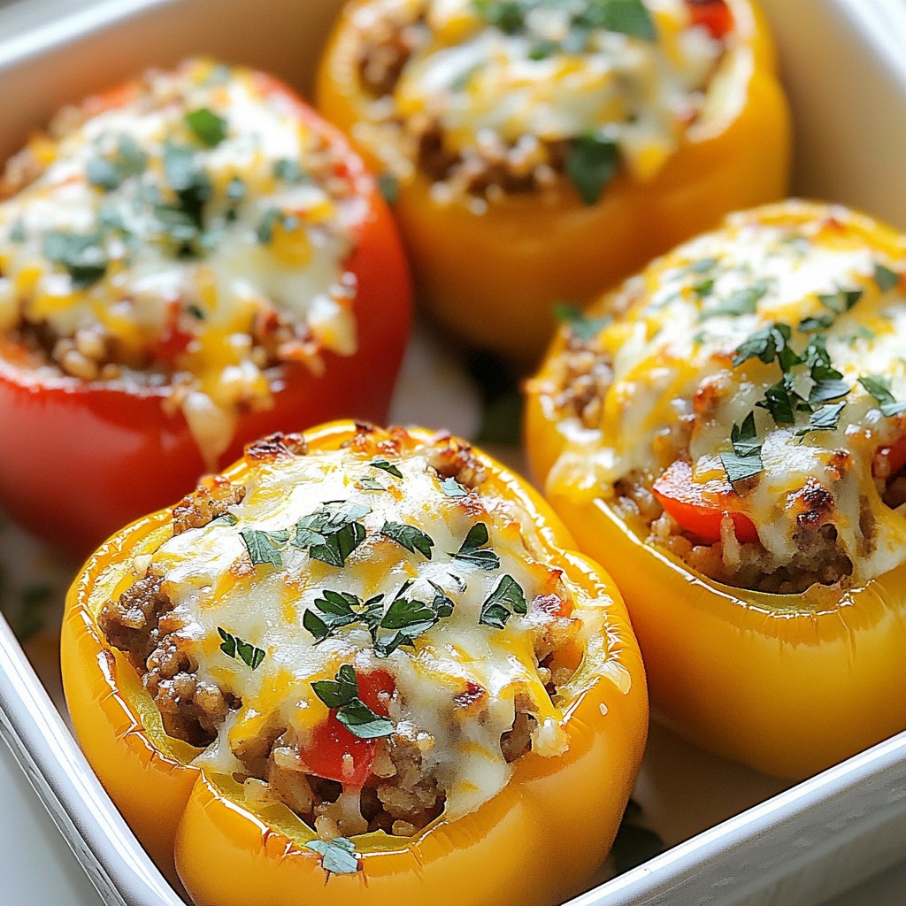 Savory Ground Beef Stuffed Bell Peppers Delight