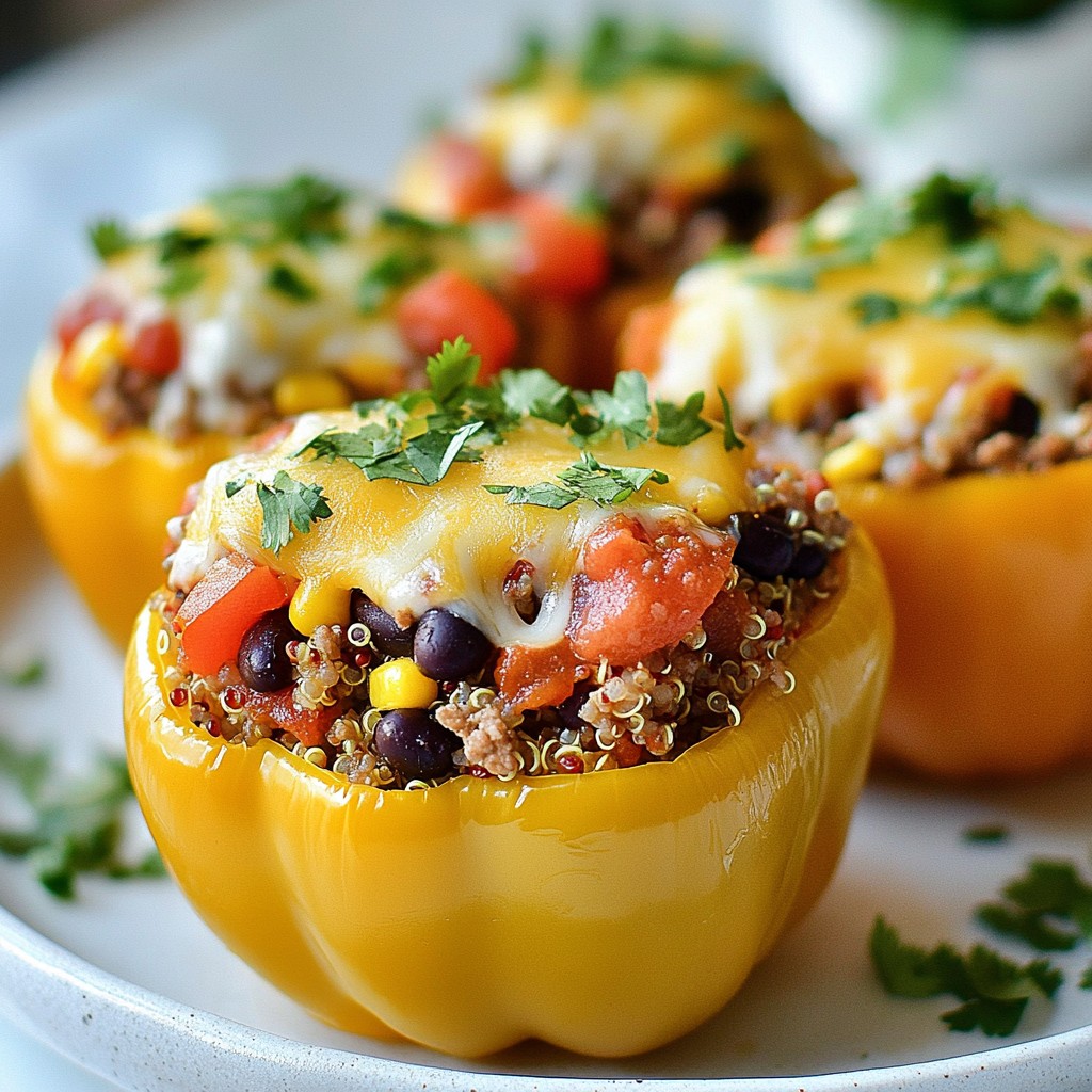 Savory Ground Beef Stuffed Bell Peppers Recipe
