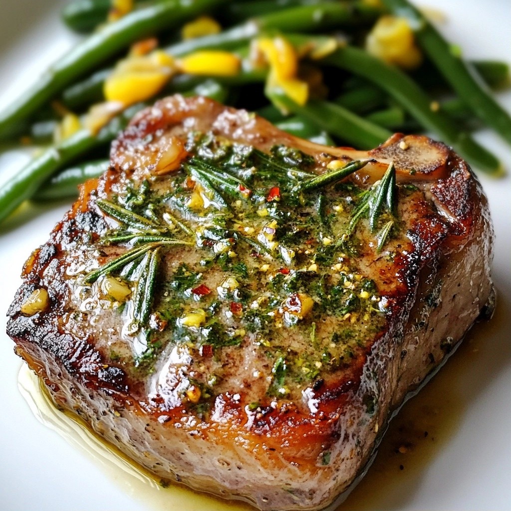 Garlic Herb Butter Steak Recipes with Green Beans Delight