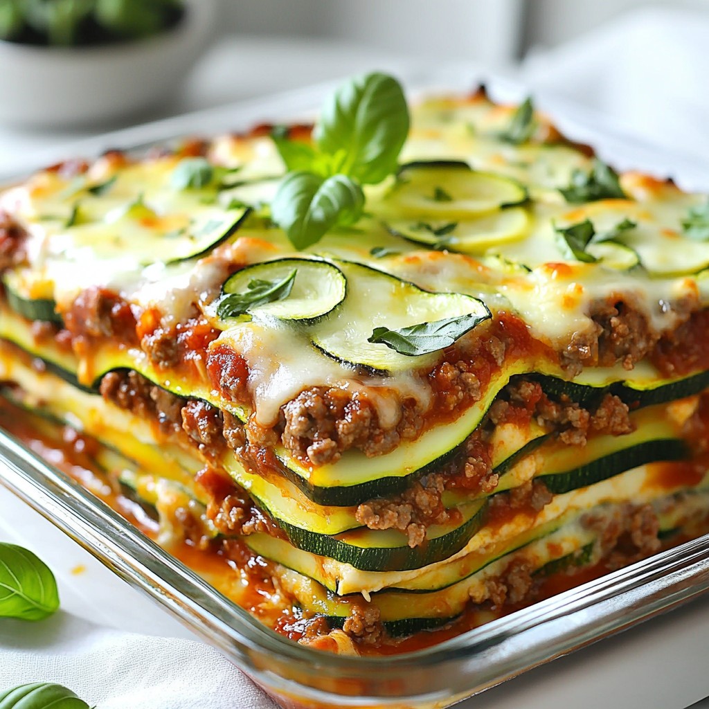 Ground Beef Zucchini Lasagna Tasty Dinner Solution