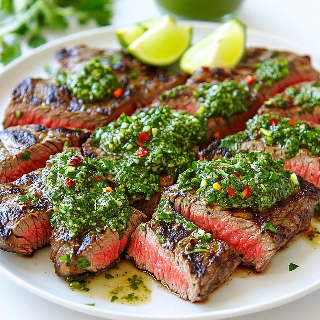 Juicy Grilled Steak Recipes with Chimichurri Sauce