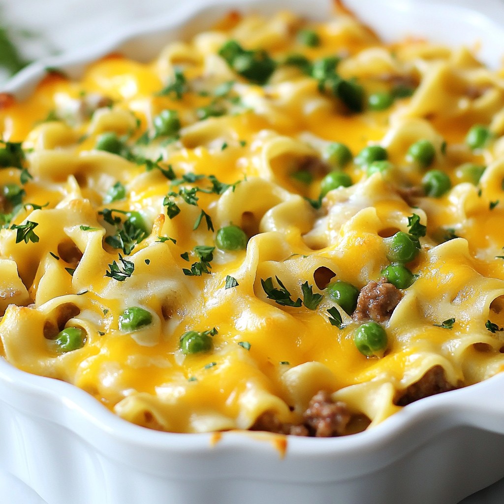 Cheesy Beef Noodle Casserole Delight Savory and Hearty
