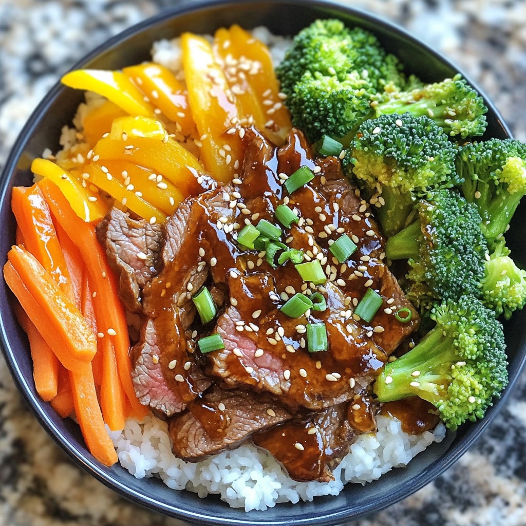 Quick Beef Teriyaki Bowl with Rice Simple Recipe