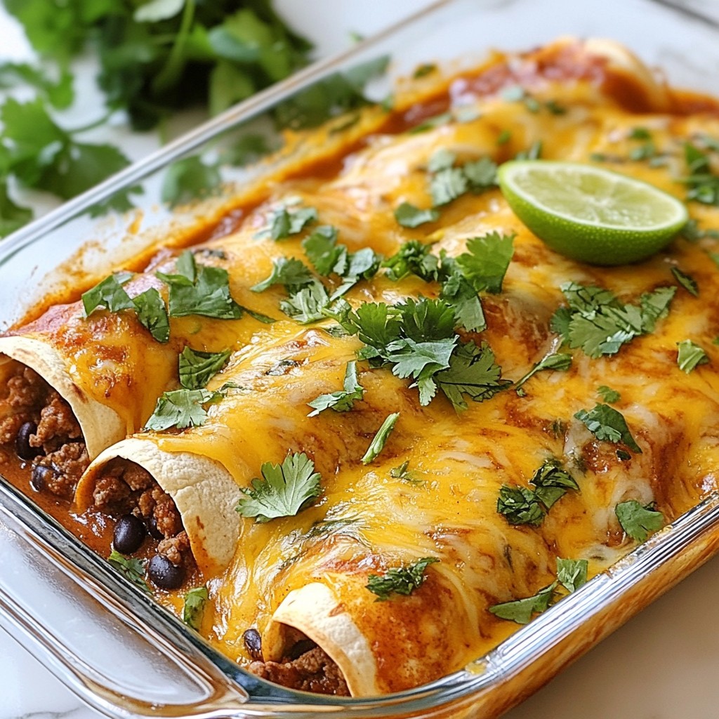 Affordable Beef and Spinach Enchiladas Delight